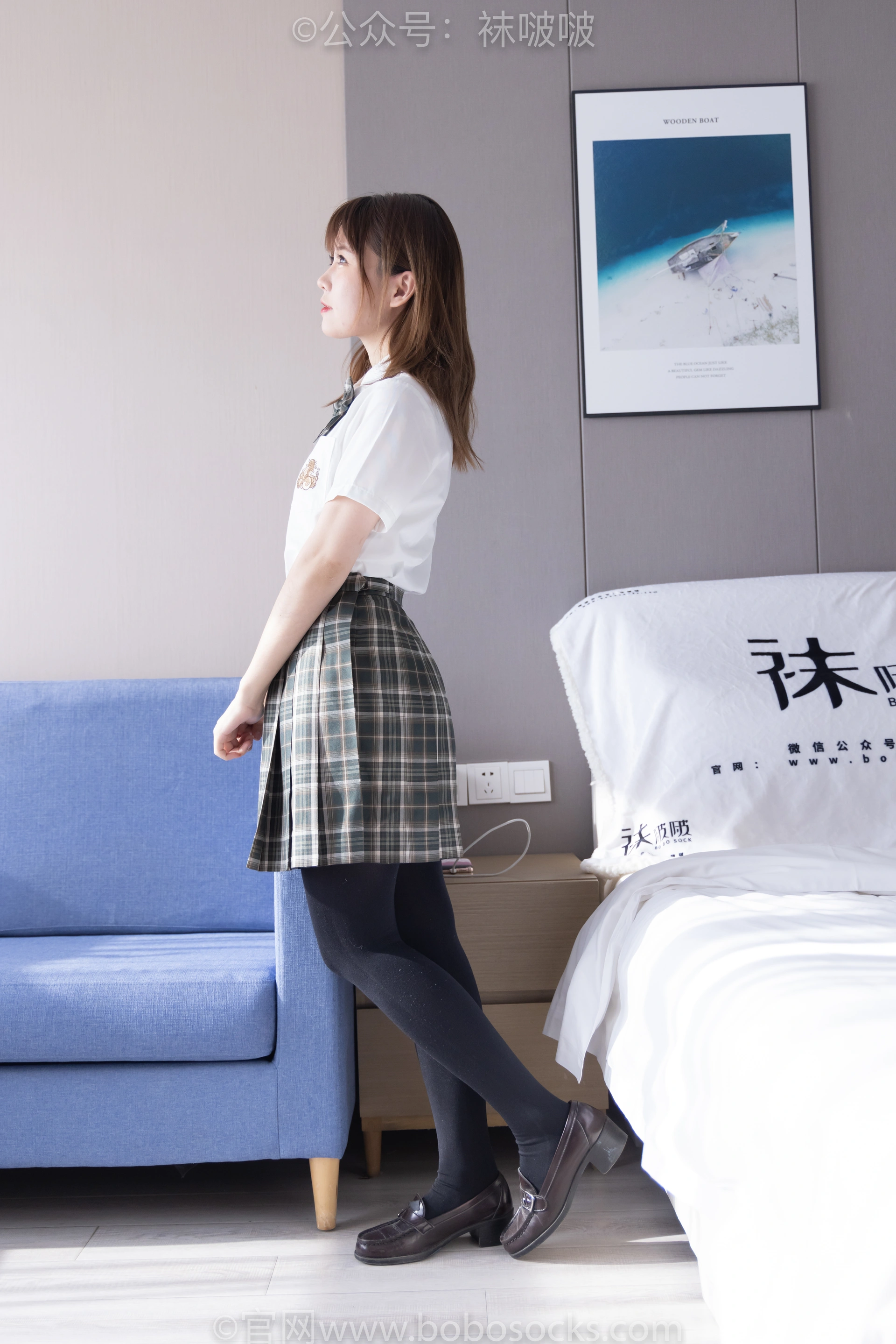 [BoBoSocks袜啵啵]NO.056 朵朵-JK制服、皮鞋、厚黑丝 1