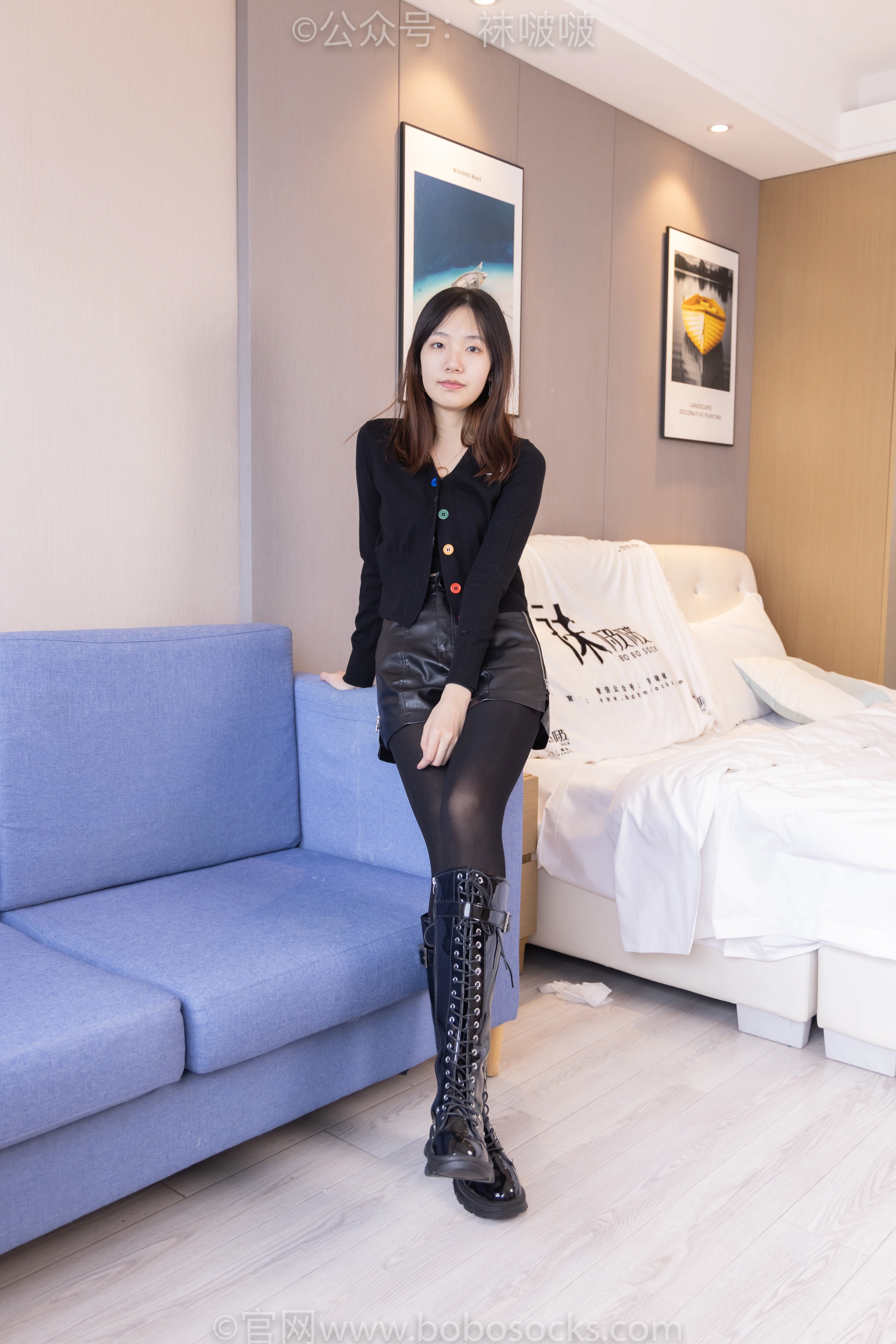 [BoBoSocks袜啵啵]NO.072 小甜豆-两双长靴、厚黑丝、厚肉丝 0
